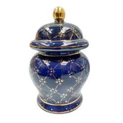 Sopera Porcelana Jimagua 18 x 10 cm (Azul con dorado)